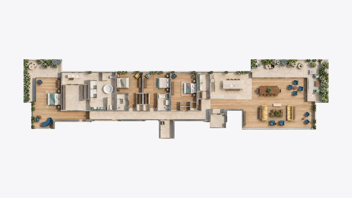 Floor plan of residence 601